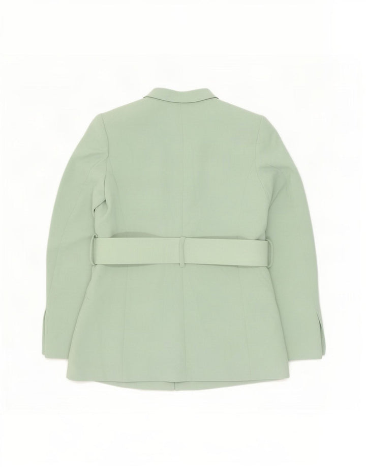 Zara Damen Blazerjacke UK 14 Mittelgrünes Polyester