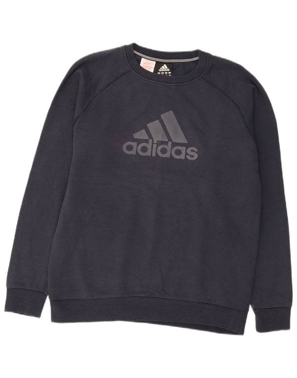 Adidas Jungen Grafik-Sweatshirt-Pullover 15–16 Jahre, marineblaue Baumwolle
