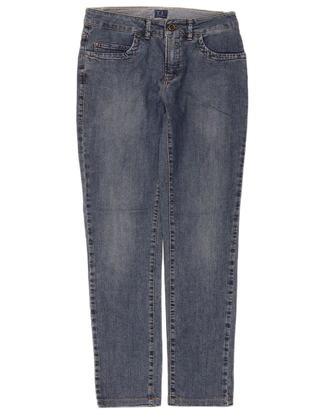 Trussardi Damen Slim Jeans W27 L28 Blaue Baumwolle