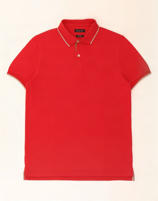 Massimo Dutti Mens Casual Fit Polo Shirt Large Red