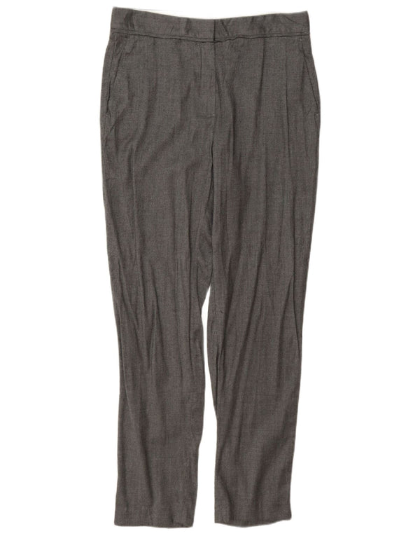 Massimo Dutti Damen Slim Anzughose EU 38 Small W28 L28 Graue Wolle