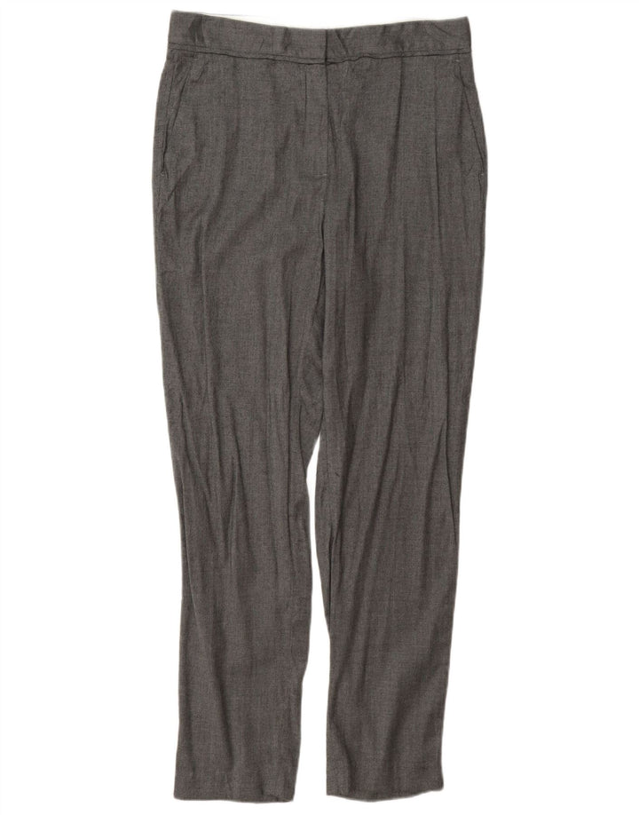 Massimo Dutti Damen Slim Anzughose EU 38 Small W28 L28 Graue Wolle