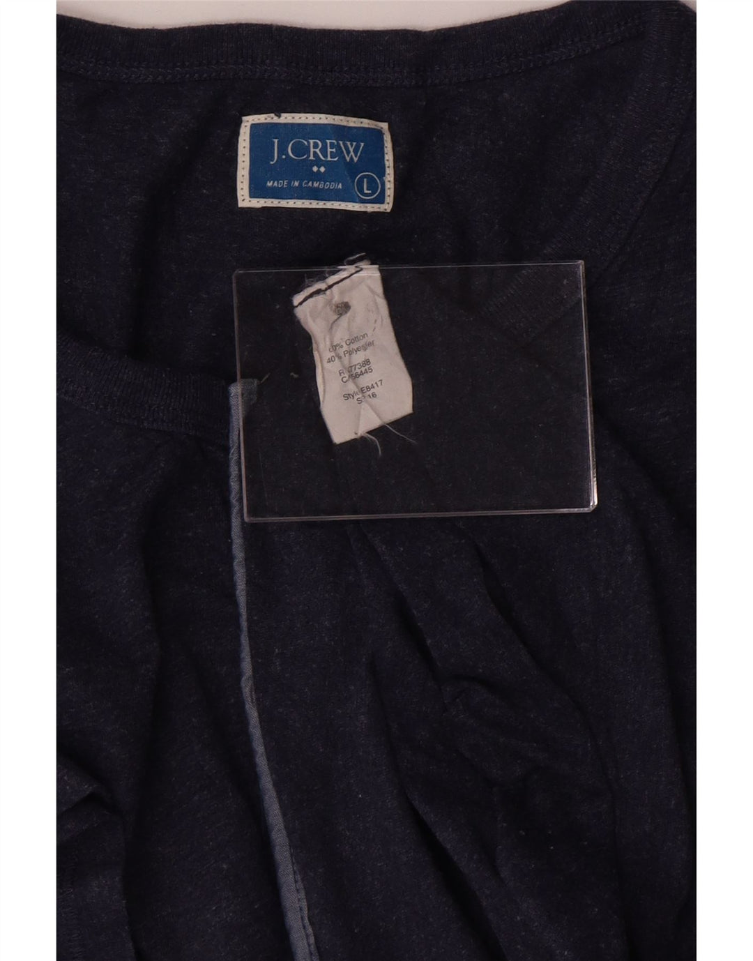 J. CREW Mens T-Shirt Top Large Navy Blue Cotton Vintage J. Crew and Second-Hand J. Crew from Messina Hembry 