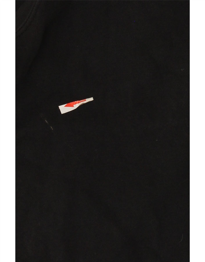 Nike Herren-Sweatshirt mit Reißverschluss am Hals, mittlere schwarze Baumwolle