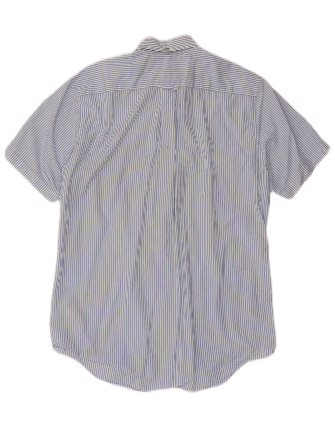 GANT Herren The Banker Regular Fit Kurzarmhemd Mittelblauer Nadelstreifen