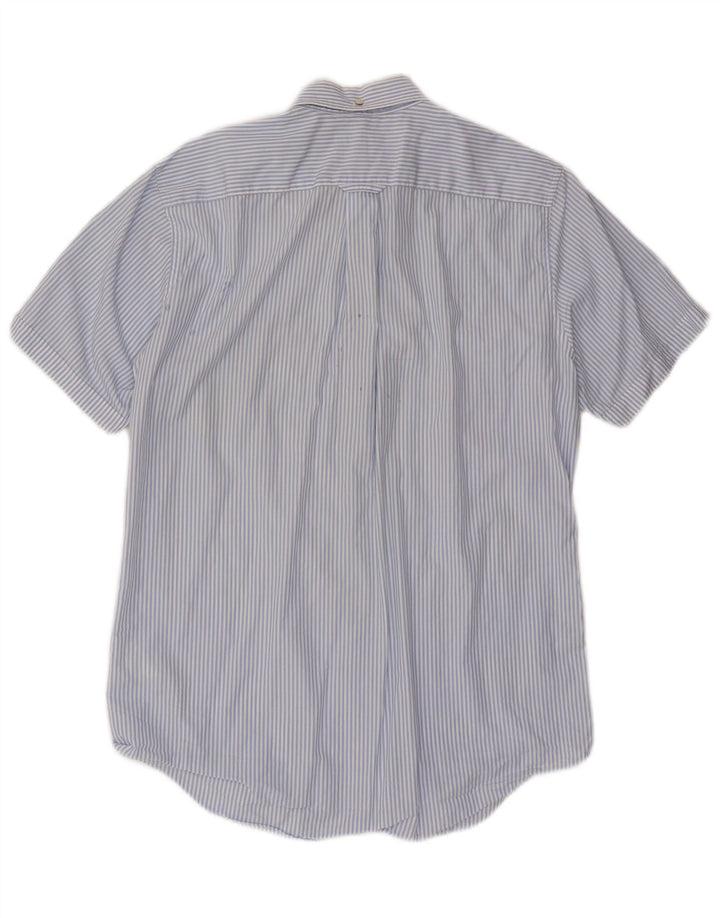 GANT Herren The Banker Regular Fit Kurzarmhemd Mittelblauer Nadelstreifen