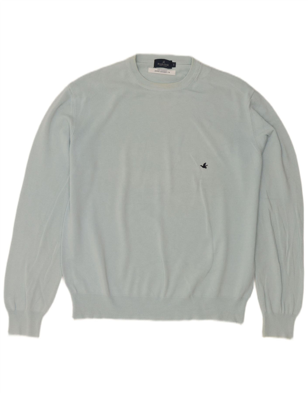 Brooksfield Herren Pullover mit Rundhalsausschnitt IT 48 Mittelblau