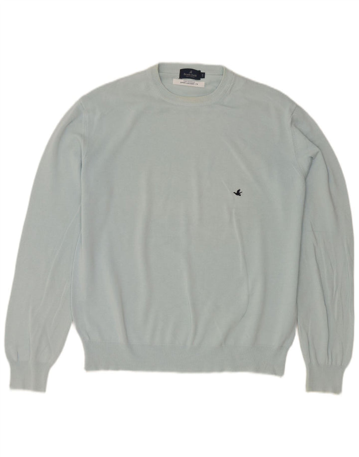 Brooksfield Herren Pullover mit Rundhalsausschnitt IT 48 Mittelblau
