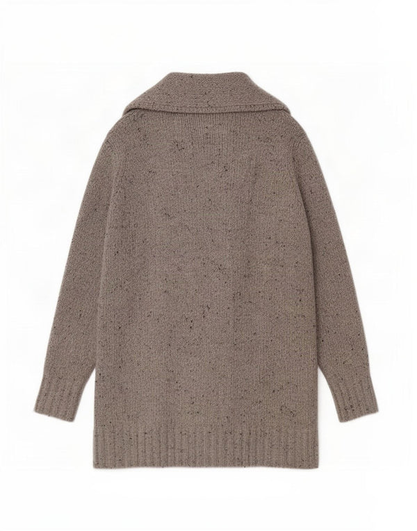 Michael Kors Damen-Strickjacke in Übergröße, lang geschnitten, Gr. 10, Größe S, Grau