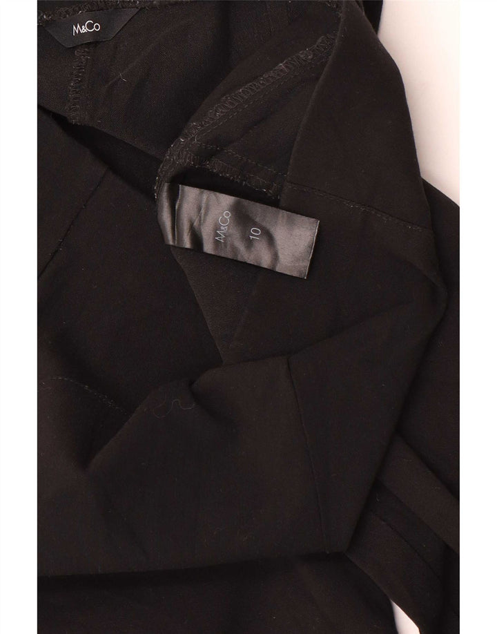 M&Co Damen Leggings UK 10 Small W26 L28 Schwarze Viskose