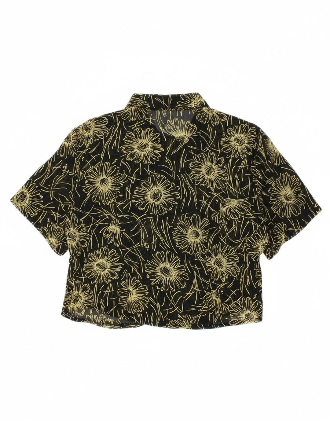 CLOCK HOUSE Damen Kurzarm-Hemdbluse IT 40 Small Black Floral