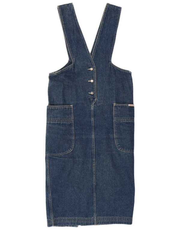 Laura Biagiotti Damen Jeans-Latzkleid, UK 12, mittelblaue Baumwolle