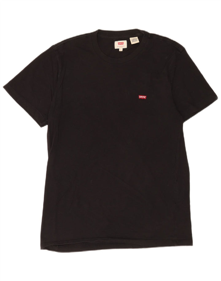 Levi's Herren-T-Shirt-Oberteil aus mittelschwarzer Baumwolle