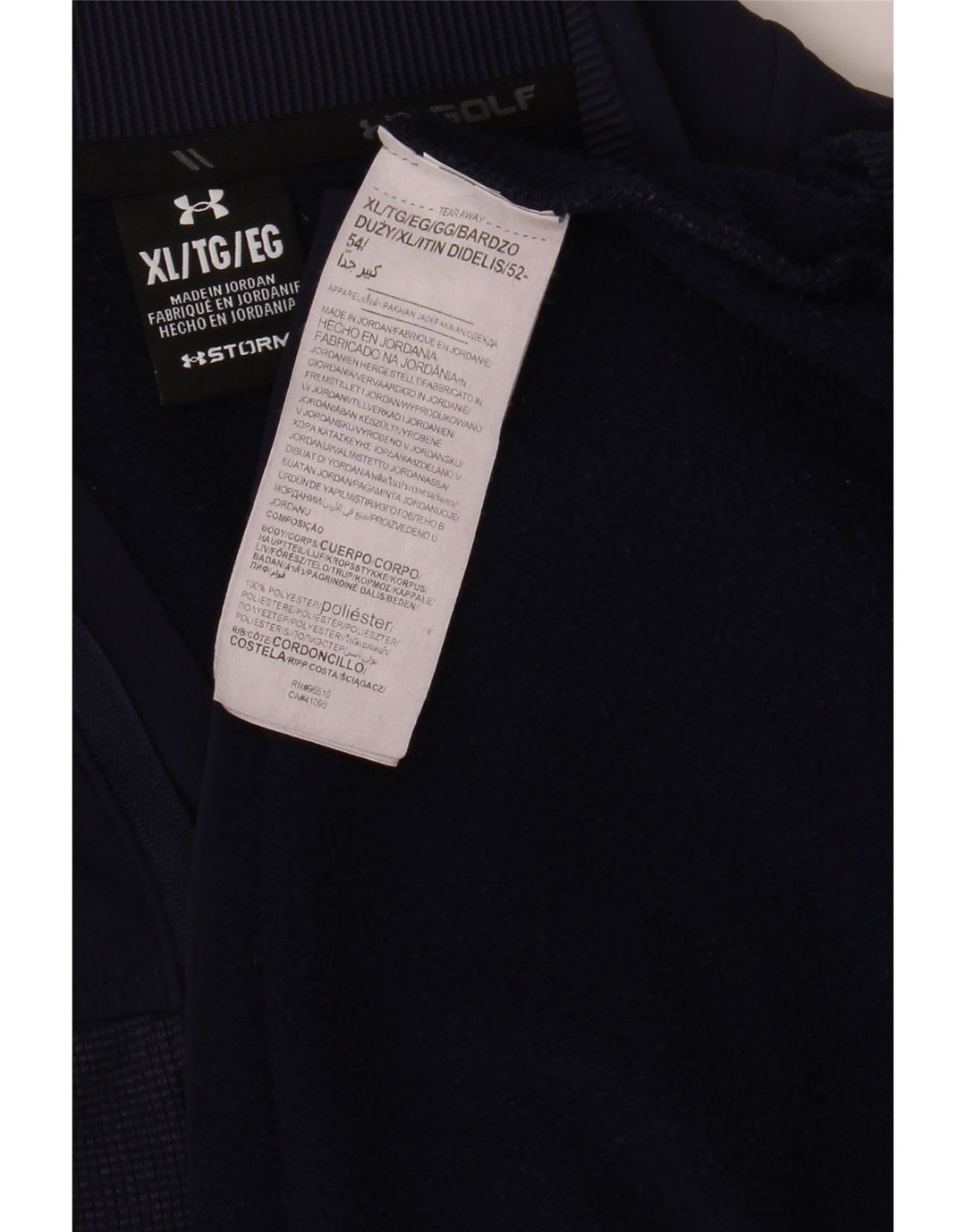 UNDER ARMOUR Herren-Sweatshirt mit Reißverschluss, XL, Marineblau, Polyester