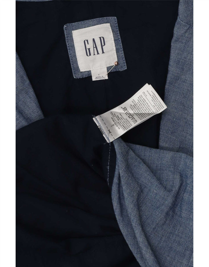 Gap Herren-Blazer mit 2 Knöpfen, Gr. 40, Größe L, Blau, Baumwolle