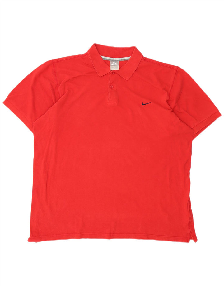 NIKE Herren-Poloshirt UK 45/47 XL, rote Baumwolle