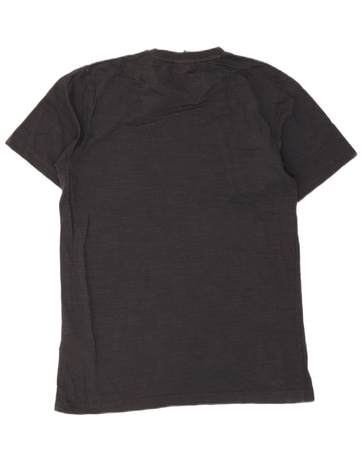Ellesse Herren-Grafik-T-Shirt-Oberteil aus mittelschwarzer Baumwolle