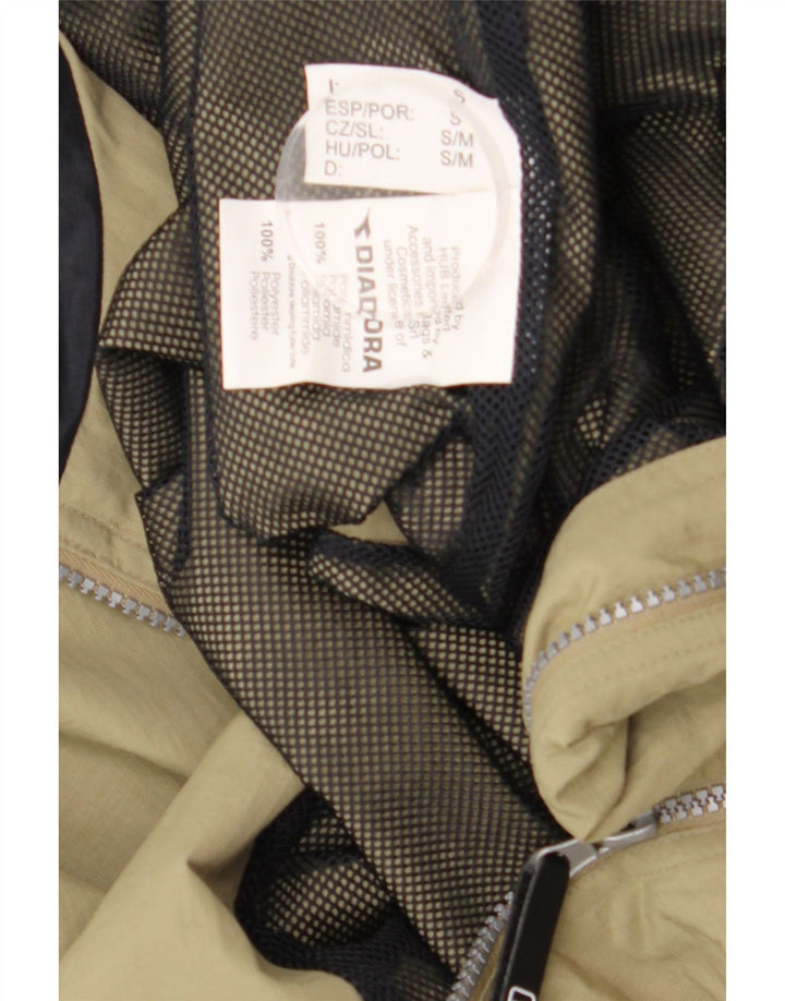 DIADORA Mens Loose Fit Rain Jacket IT 46 Small Beige Polyamide Vintage Diadora and Second-Hand Diadora from Messina Hembry 