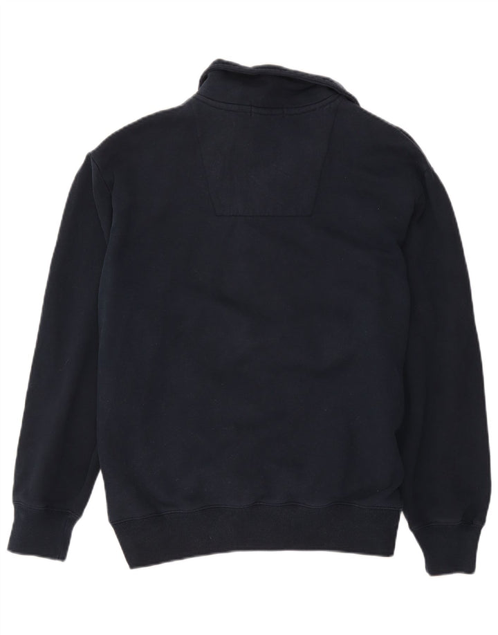 Nautica Herren-Sweatshirt mit Reißverschluss am Hals, mittlere marineblaue Baumwolle
