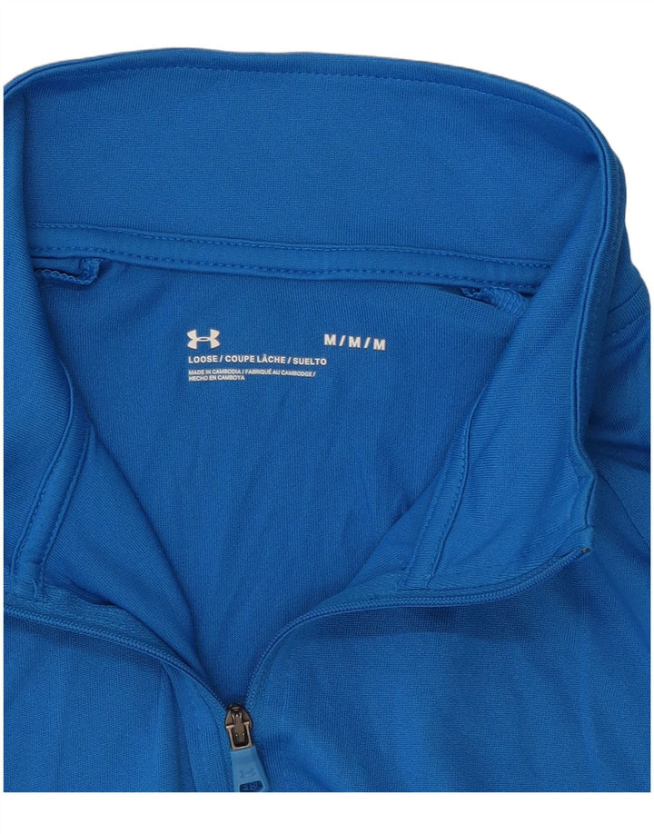 Under Armour Herren-Pullover-Trainingsoberteil mit Reißverschluss und Halsausschnitt, Mittelblau
