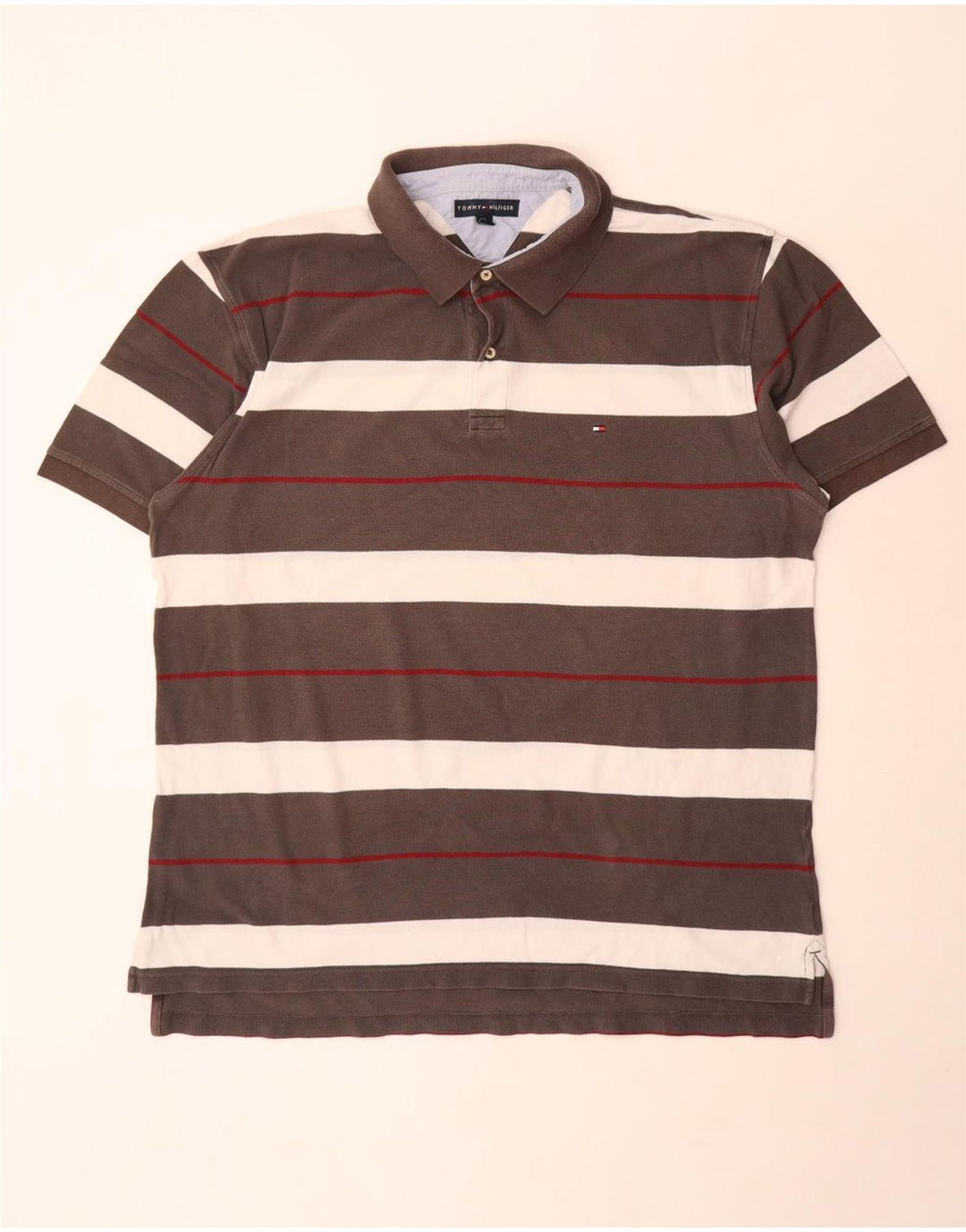Tommy Hilfiger Herren Poloshirt 2XL Grau gestreift