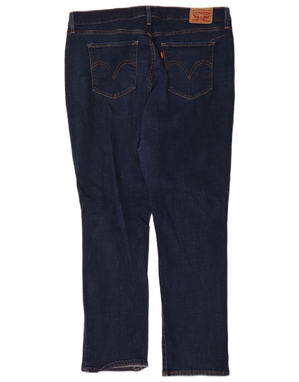 Levi's Damen-Jeans mit hoher Taille und geradem Schnitt, US 16, 2XL, W33, L30, Marineblau