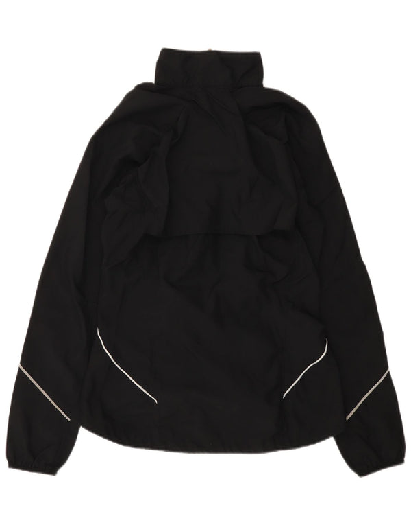 Nike Damen-Trainingsanzug-Top-Jacke UK 16/18 Large Schwarz Polyester