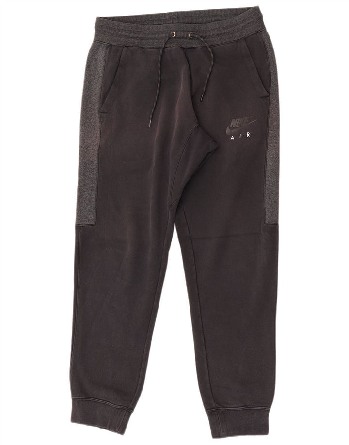 Nike Herren-Trainingshose, Jogginghose, Mittelschwarz, Colourblock-Baumwolle