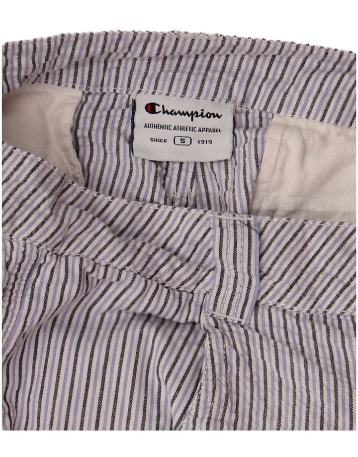 CHAMPION Damen Chino-Shorts, Größe S, W27, Lila, Nadelstreifen