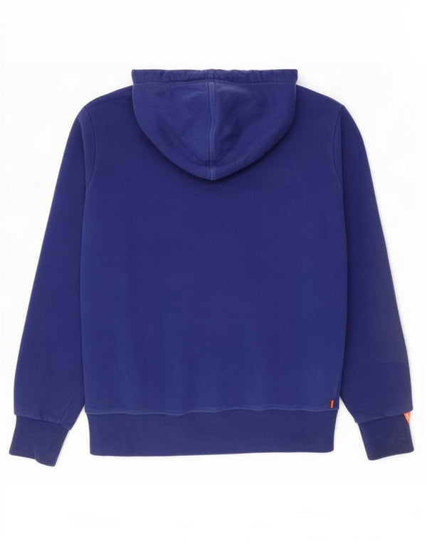 Superdry Herren-Kapuzenpullover mit Reißverschluss, 2XL, blaue Baumwolle