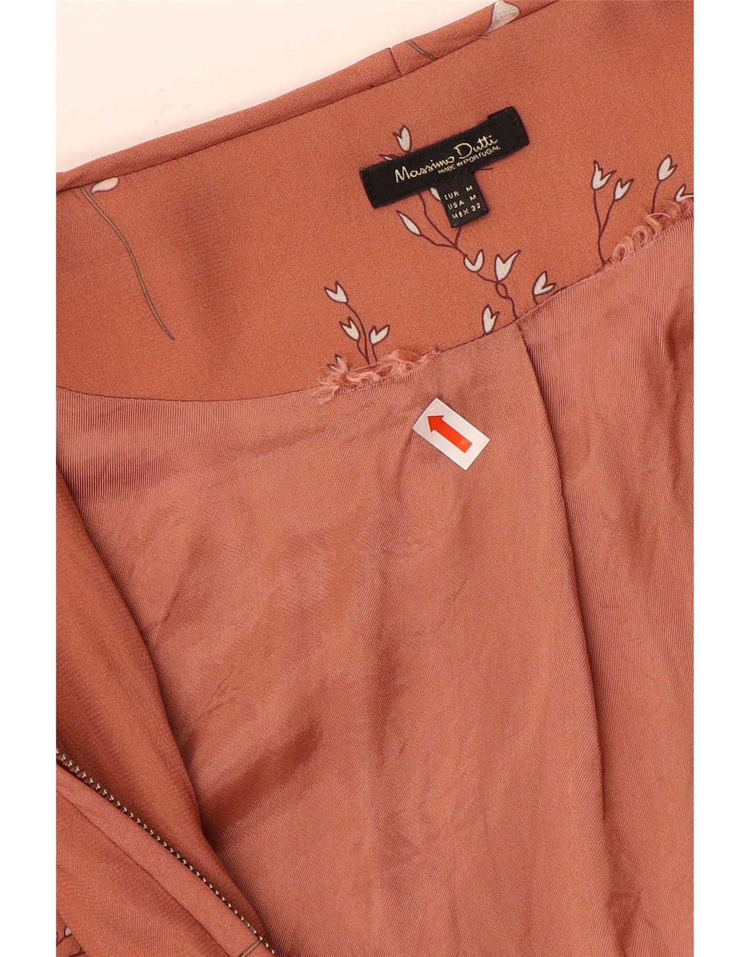 Massimo Dutti Damen Bomberjacke UK 12 Mittelrosa Blumenviskose