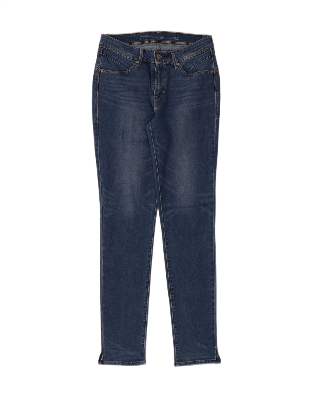 Levi's Damen Mid Rise Skinny Jeans W29 L32 Blau