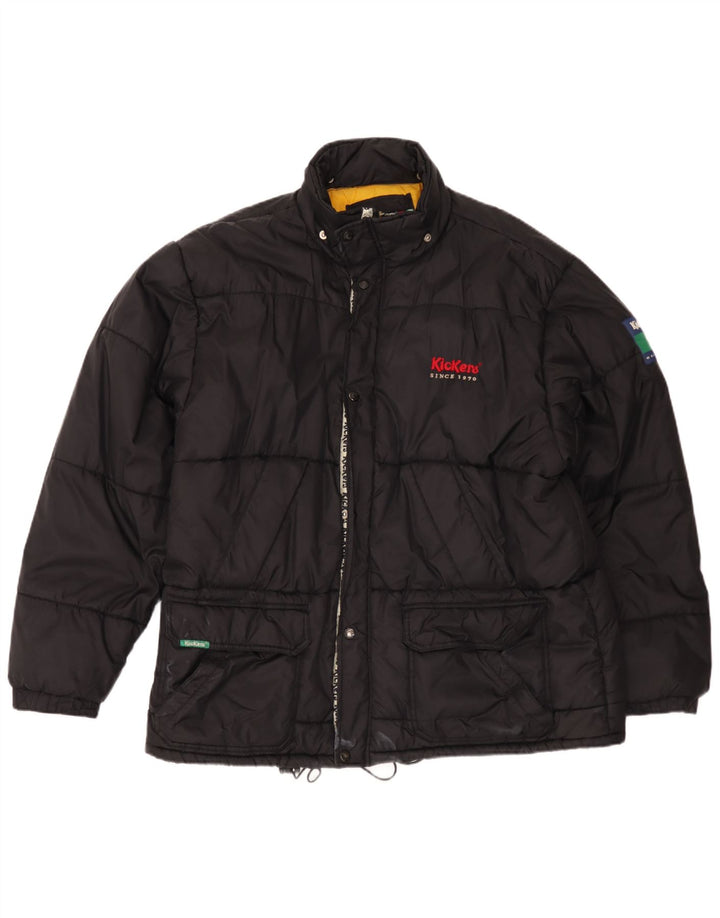 Kickers gepolsterte Herrenjacke UK 38 Mittelschwarzes Nylon