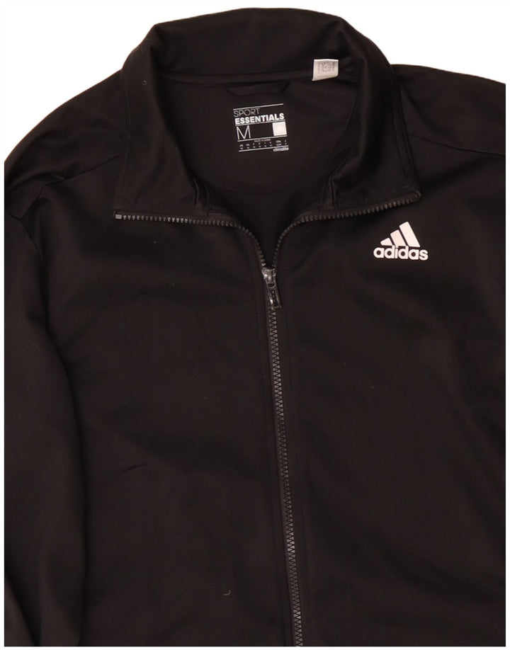 ADIDAS Herren Climalite Trainingsanzug Top Jacke Mittelschwarzes Polyester