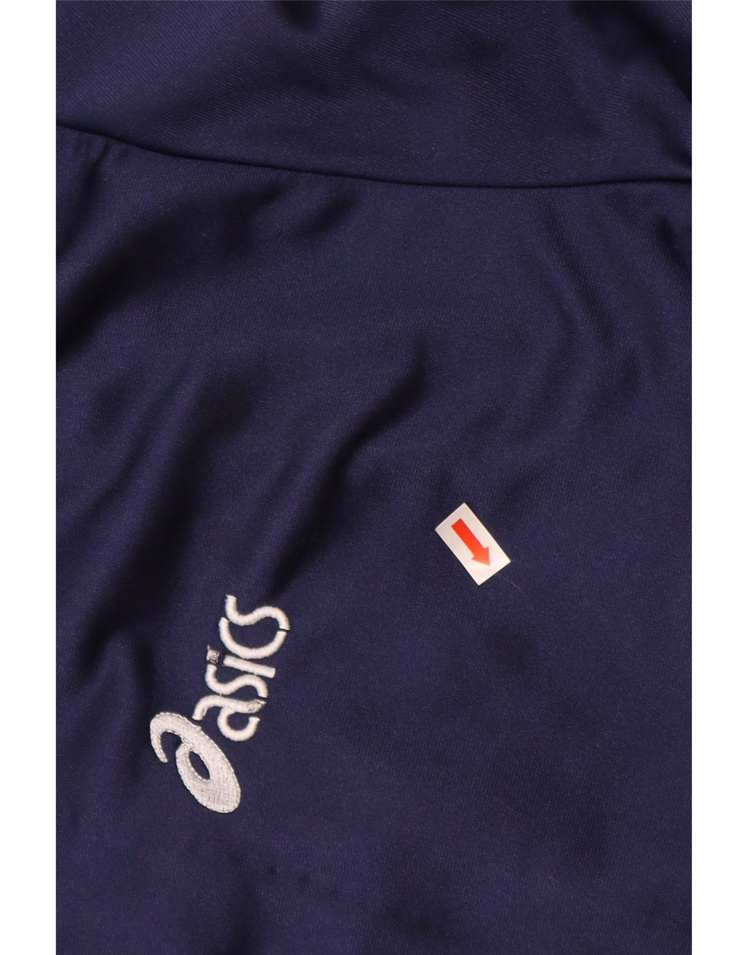 ASICS Herren-Trainingsanzugoberteil mit Grafik, XL, marineblaues Colourblock-Polyamid