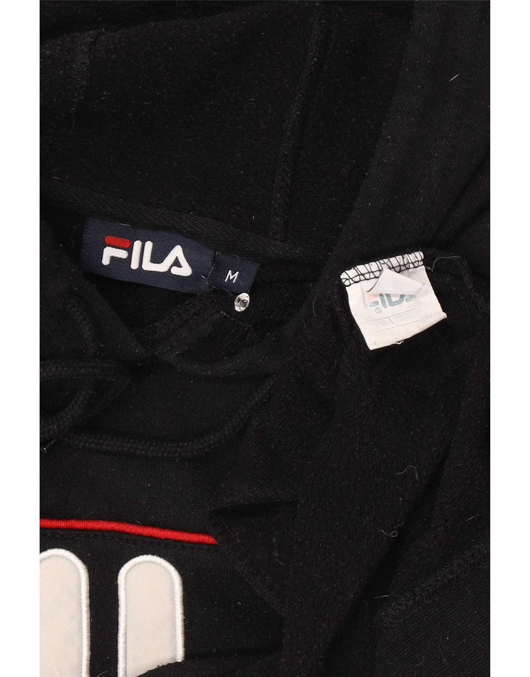 Fila Herren-Kapuzenpullover mit Grafik, mittelschwarz, gestreift, Polyester