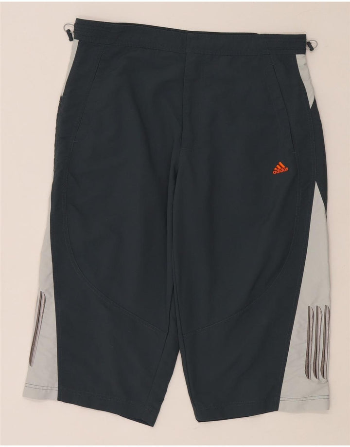 Adidas Herren Bermuda Sportshorts Mittelblaues Colourblock-Polyamid
