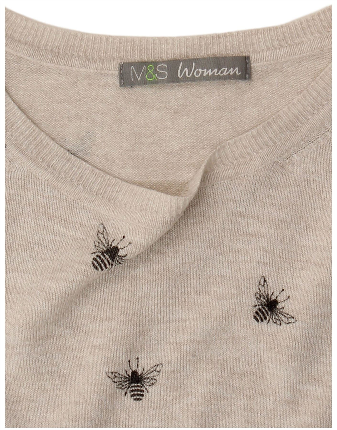 Marks & Spencer Damen-Pullover mit U-Boot-Ausschnitt, Gr. 8, Grau