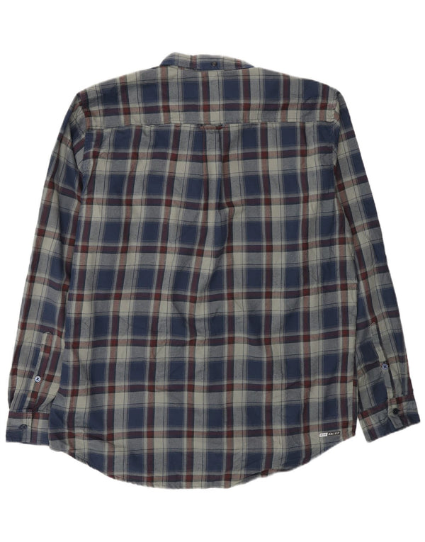 Hurley Herrenhemd XL, blau kariert, Polyester