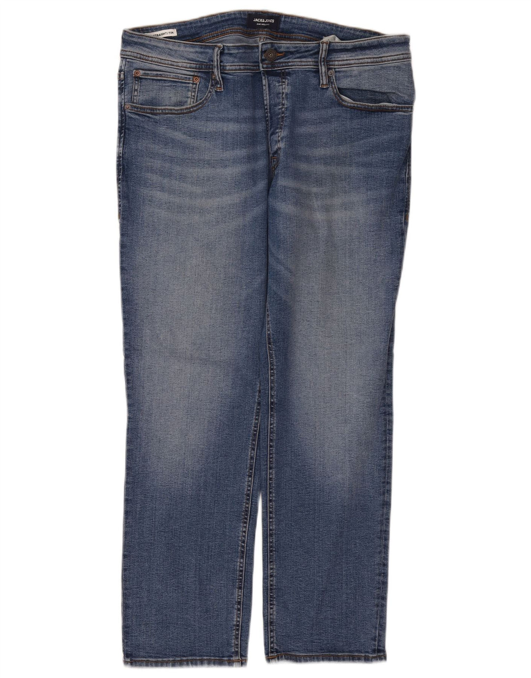 Jack & Jones Herren Tim Straight Jeans W36 L30 Blaue Baumwolle