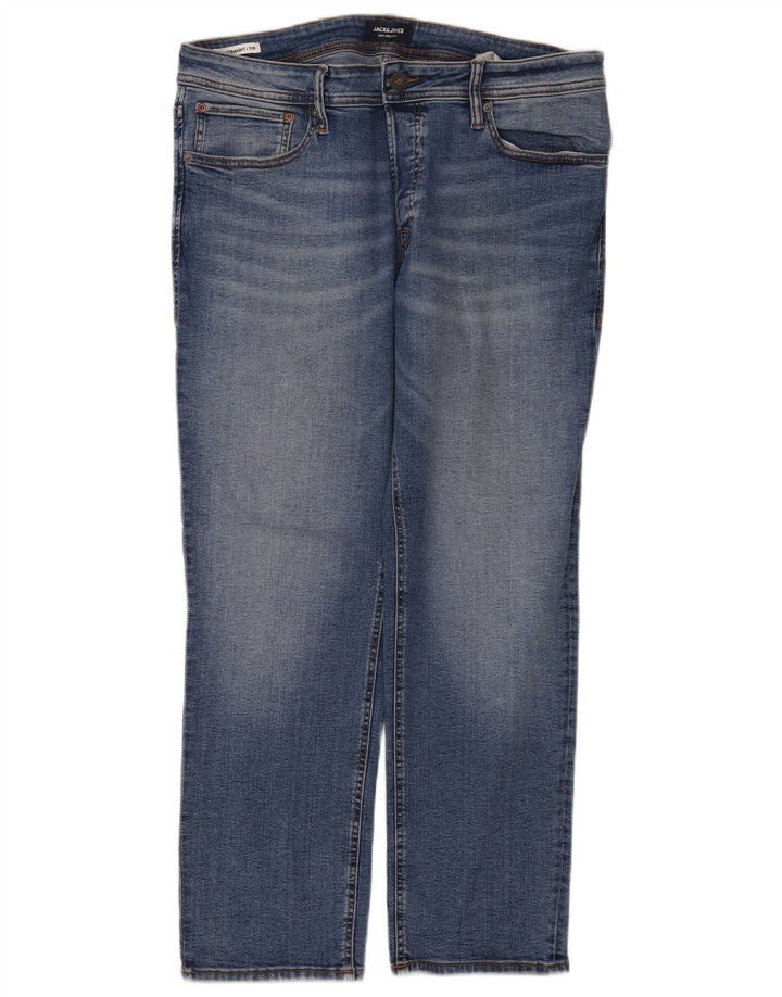 Jack & Jones Herren Tim Straight Jeans W36 L30 Blaue Baumwolle