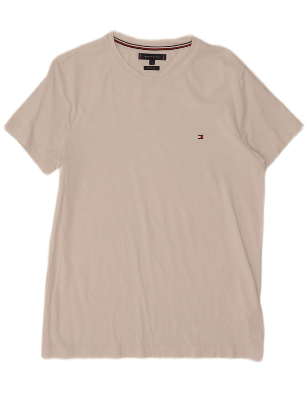 Tommy Hilfiger Herren Extra Slim T-Shirt Top Large Weiß Baumwolle
