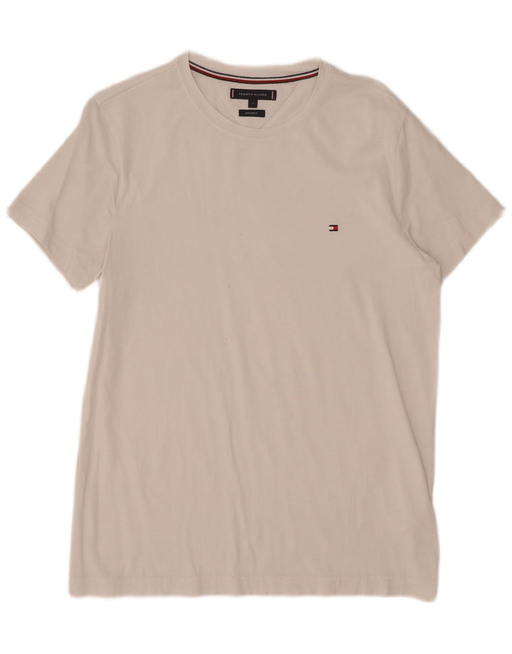 Tommy Hilfiger Herren Extra Slim T-Shirt Top Large Weiß Baumwolle