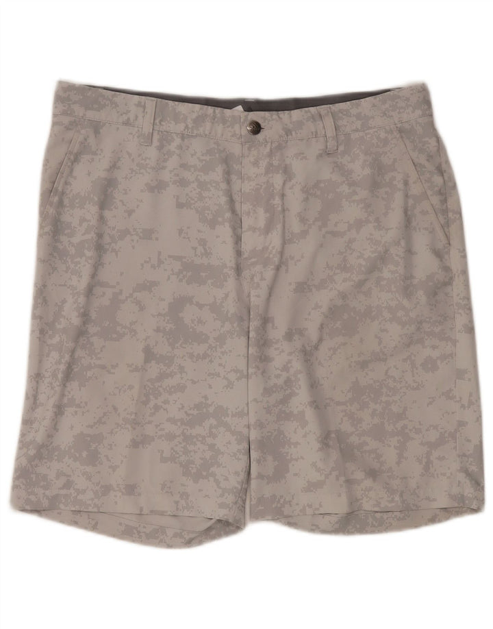 Adidas Herren-Sportshorts, großes graues Camouflage-Polyester