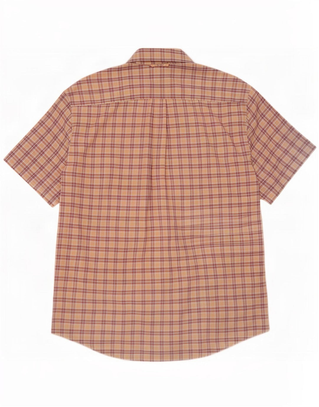 Tommy Hilfiger Herren-Kurzarmhemd, groß, beige, kariert, Baumwolle