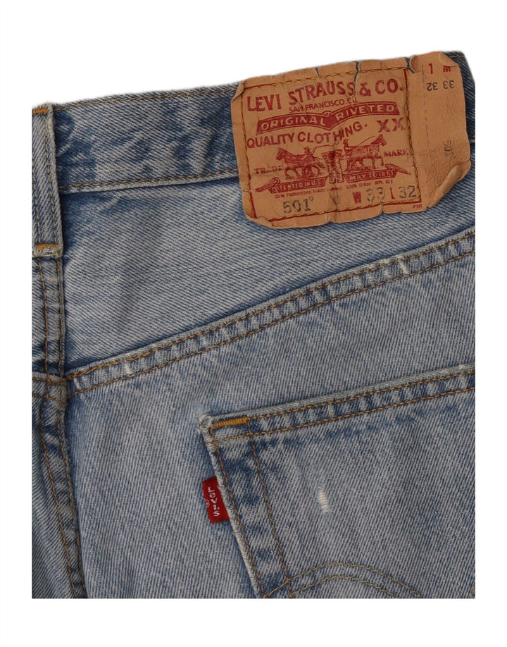 Levi's Damen 501 Distressed Denim Rock W33 Large Blau