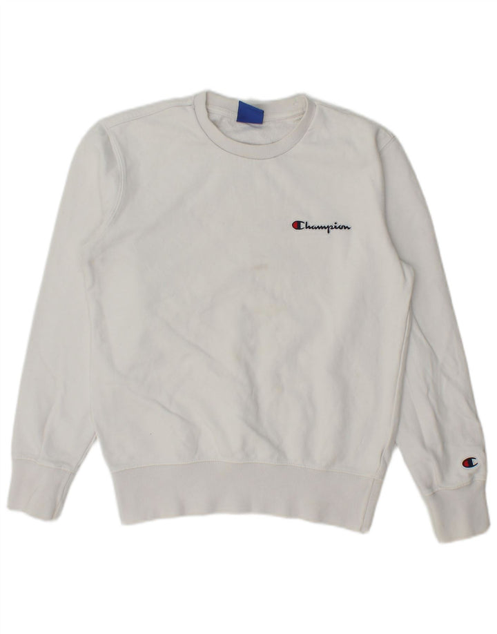Champion Damen-Sweatshirt in Übergröße, Größe UK 6, XS, weiße Baumwolle