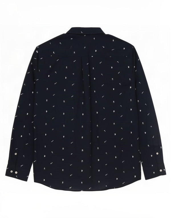 Penguin Herren-Hemd mit abstraktem Muster, 2XL, marineblau, Baumwolle