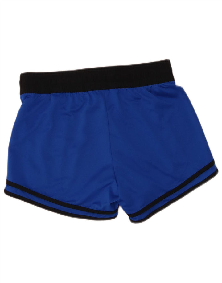 Reebok Damen Sportshorts UK 8/10 Small Blue Colourblock Polyester