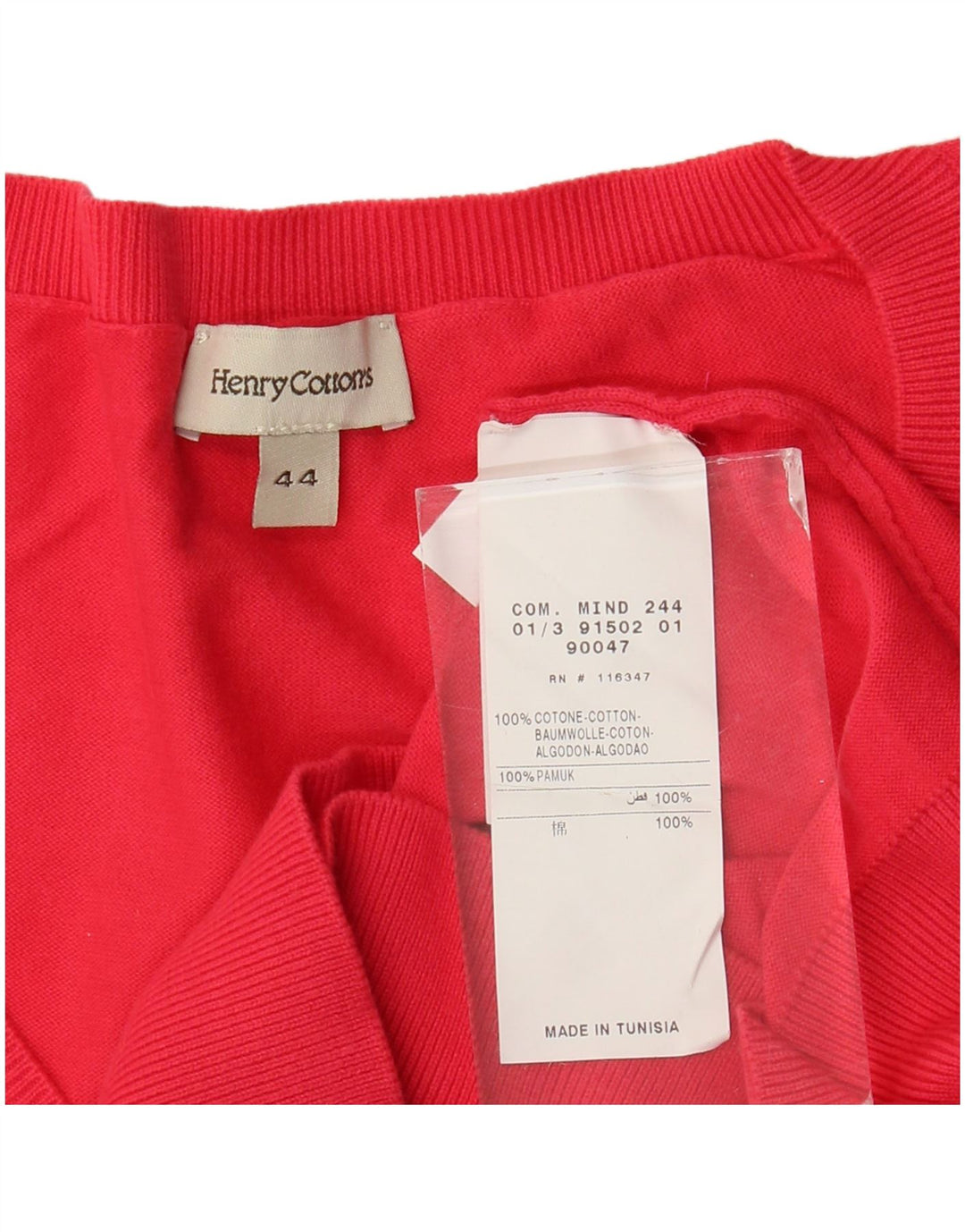Henry s Damen-Pullover mit kurzen Ärmeln und V-Ausschnitt IT 44 Mittelrot